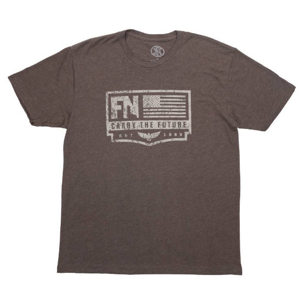 Espress tee with Carry the Future FN logo across the front