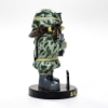 Camo dressed gnome bobble head side view