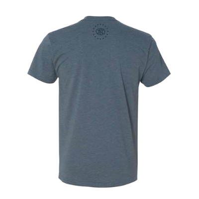 Indigo t-shirt with palmeto tree printed on the center